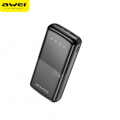 Nešiojamas įkroviklis - akumuliatorius 20000mAh 2xUSB 3.0 + USB C 22.5W juodas (black) Awei P13K